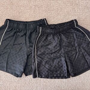 DSG Black Checkered Athletic Soccer Shorts Unisex Size Small (8-9)
